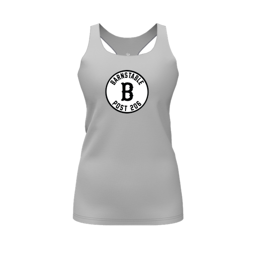 [CUS-DFW-RCBK-PER-GRY-FYS-LOGO2] Racerback Tank Top (Female Youth S, Gray, Logo 2)