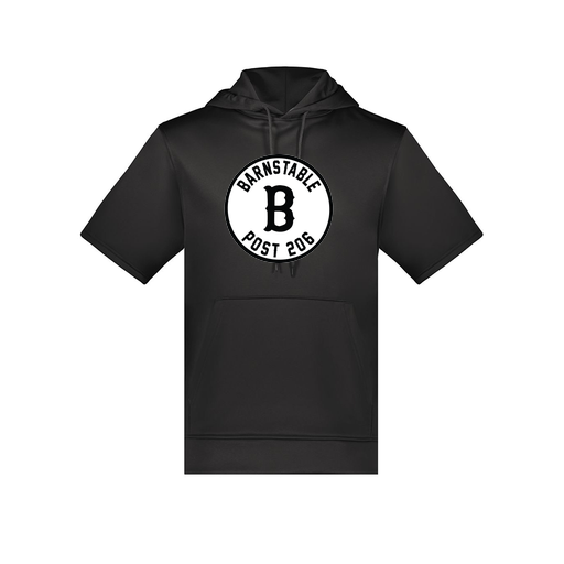 [6871.080.S-LOGO2] Men's Dri Fit Short Sleeve Hoodie (Adult S, Black, Logo 2)