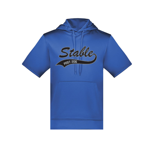 [6871.060.S-LOGO1] Men's Dri Fit Short Sleeve Hoodie (Adult S, Royal, Logo 1)