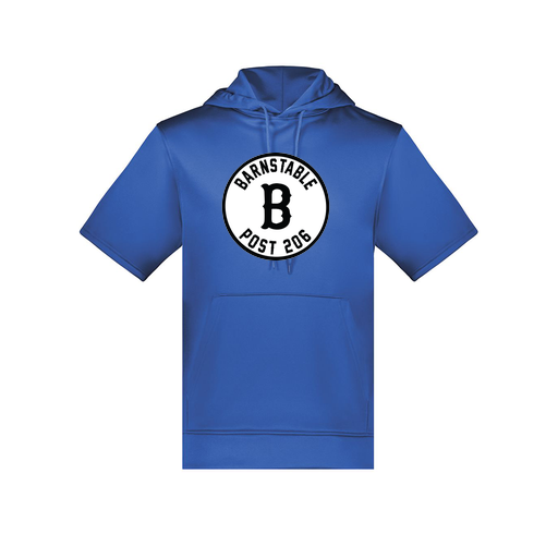[6871.060.S-LOGO2] Men's Dri Fit Short Sleeve Hoodie (Adult S, Royal, Logo 2)