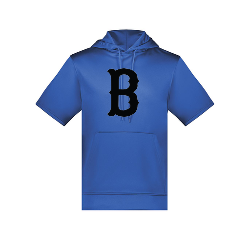 [6871.060.S-LOGO3] Men's Dri Fit Short Sleeve Hoodie (Adult S, Royal, Logo 3)