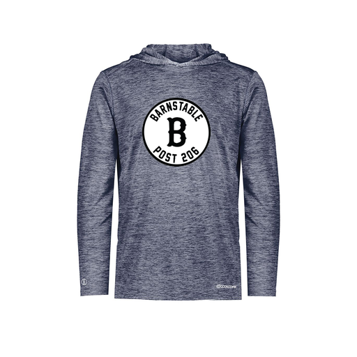 [FOLHCGNV-AS-LOGO2] Decker Men's Charge Hoodie (Adult S, Navy, Logo 2)