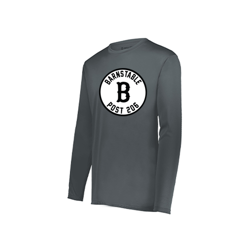 [222822.059.XS-LOGO2] Men's LS Smooth Sport Shirt (Adult XS, Gray, Logo 2)
