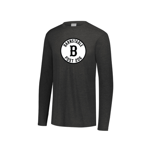 [FTLCUBBK-YS-LOGO2] Decker Youth Tri-Blend T-Shirt - Long Sleeve (Youth S, Black, Logo 2)