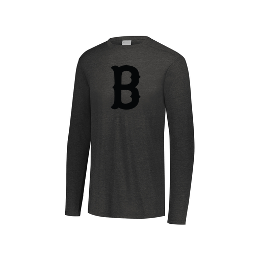 [3076.K94.S-LOGO3] Youth LS Ultra-blend T-Shirt (Youth S, Black, Logo 3)