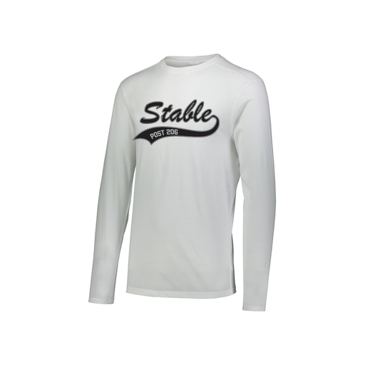 [3076.005.S-LOGO1] Youth LS Ultra-blend T-Shirt (Youth S, White, Logo 1)
