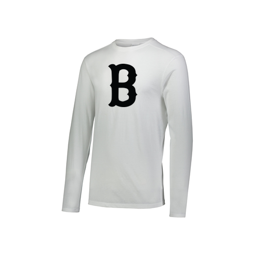 [3076.005.S-LOGO3] Youth LS Ultra-blend T-Shirt (Youth S, White, Logo 3)