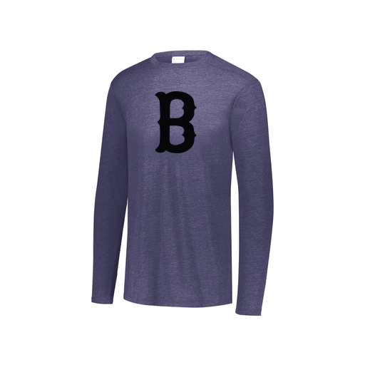 [FTLCUBNV-YS-LOGO3] Decker Youth Tri-Blend T-Shirt - Long Sleeve (Youth S, Navy, Logo 3)