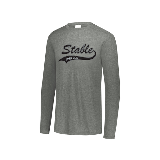 [3076.013.S-LOGO1] Youth LS Ultra-blend T-Shirt (Youth S, Gray, Logo 1)