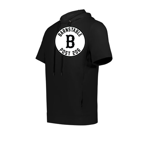 [222605.080.S-LOGO2] YOUTH VENTURA SOFT KNIT SHORT SLEEVE HOODIE (Youth S, Black, Logo 2)