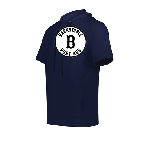 [222605.065.S-LOGO2] YOUTH VENTURA SOFT KNIT SHORT SLEEVE HOODIE (Youth S, Navy, Logo 2)