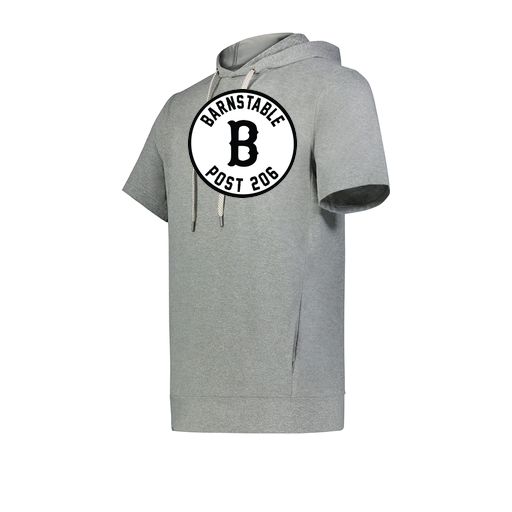 [222605-SIL-YS-LOGO2] YOUTH VENTURA SOFT KNIT SHORT SLEEVE HOODIE (Youth S, Silver, Logo 2)