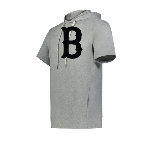 [222605-SIL-YS-LOGO3] YOUTH VENTURA SOFT KNIT SHORT SLEEVE HOODIE (Youth S, Silver, Logo 3)