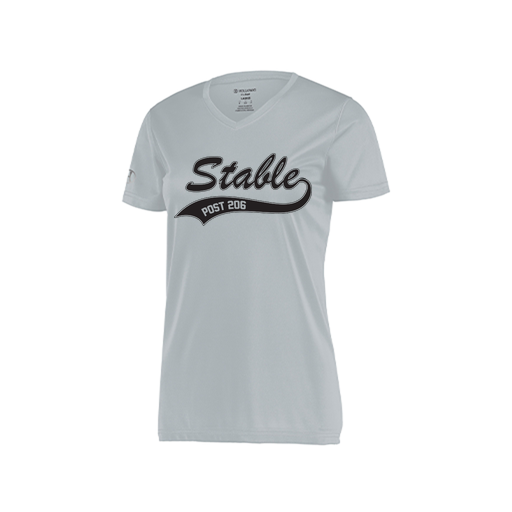 [222820.099.S-LOGO1] Ladies Movement Dri Fit Shirt (Female Adult S, Silver, Logo 1)
