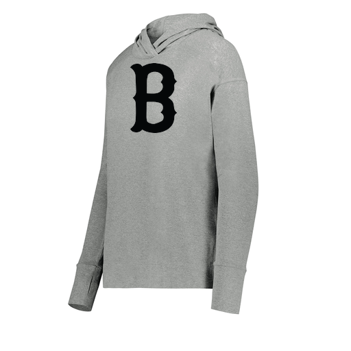 [222798-SIL-FAXS-LOGO3] Ladies Ventura Thin Knit Hoodie (Female Adult XS, Silver, Logo 3)