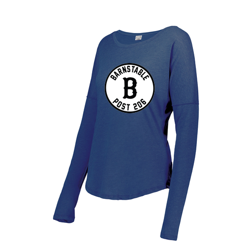 [3077.U55.XS-LOGO2] Ladies LS Ultra-blend T-Shirt (Female Adult XS, Royal, Logo 2)