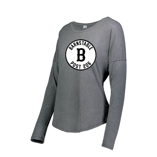 [3077.013.XS-LOGO2] Ladies LS Ultra-blend T-Shirt (Female Adult XS, Gray, Logo 2)